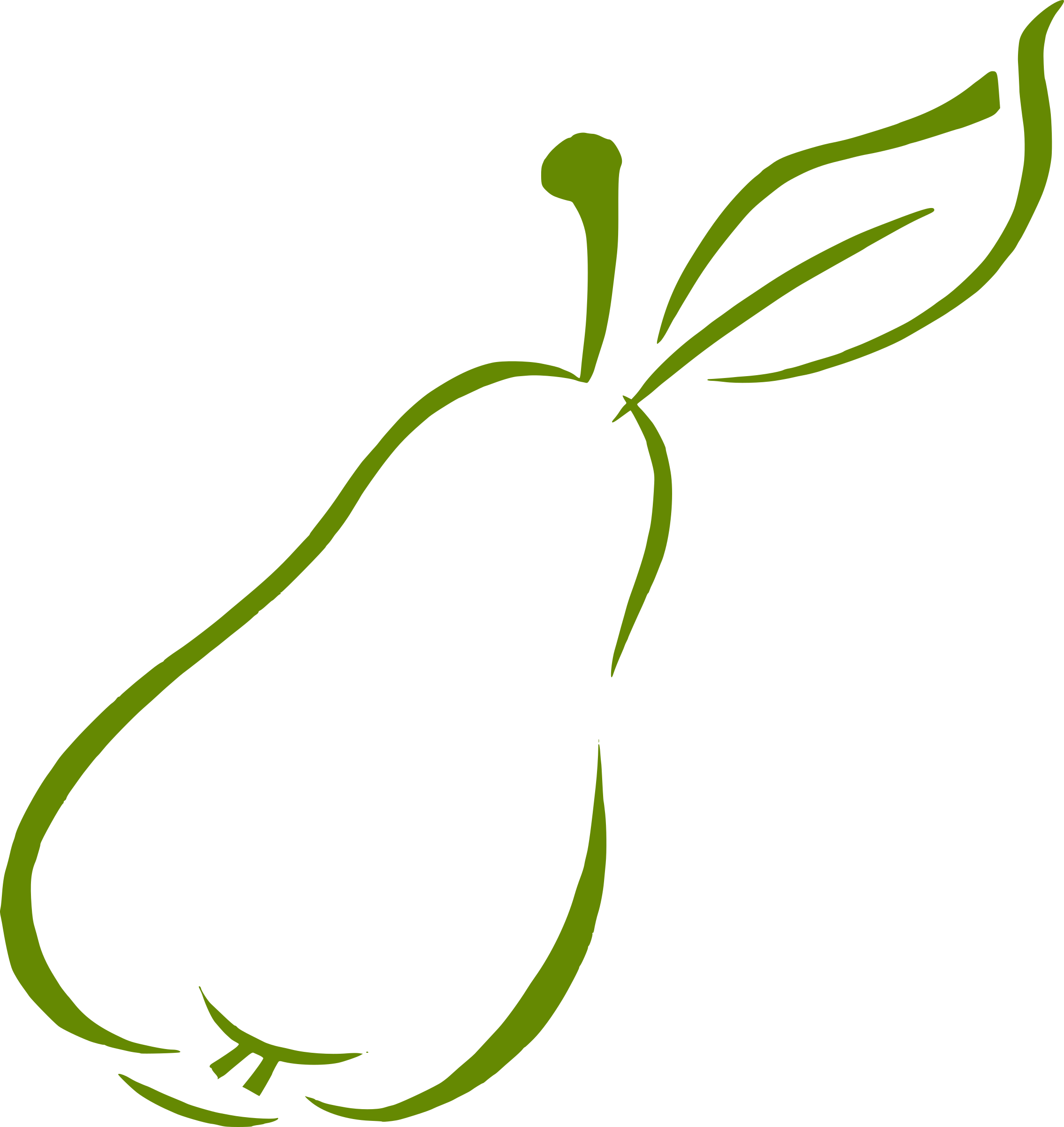 Big Image - Pear Abstract Clipart (2267x2400), Png Download