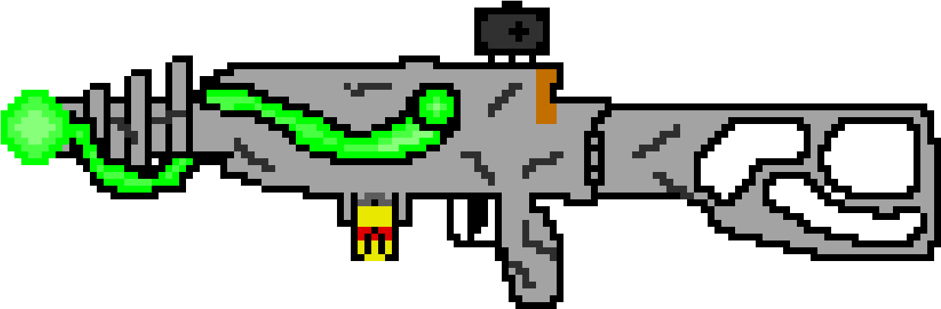 Fallout 3 Plasma Rifle W/ Acog Sight & Microfusion - Plasma Fallout Art Clipart (1510x610), Png Download