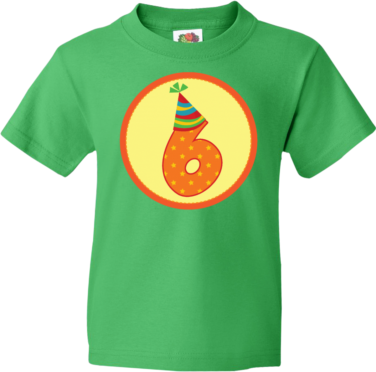 6th Birthday Kids T-shirt Has Polka Dot Number 6 With - Texas Baseball Youth T-shirt Clipart (1200x1200), Png Download