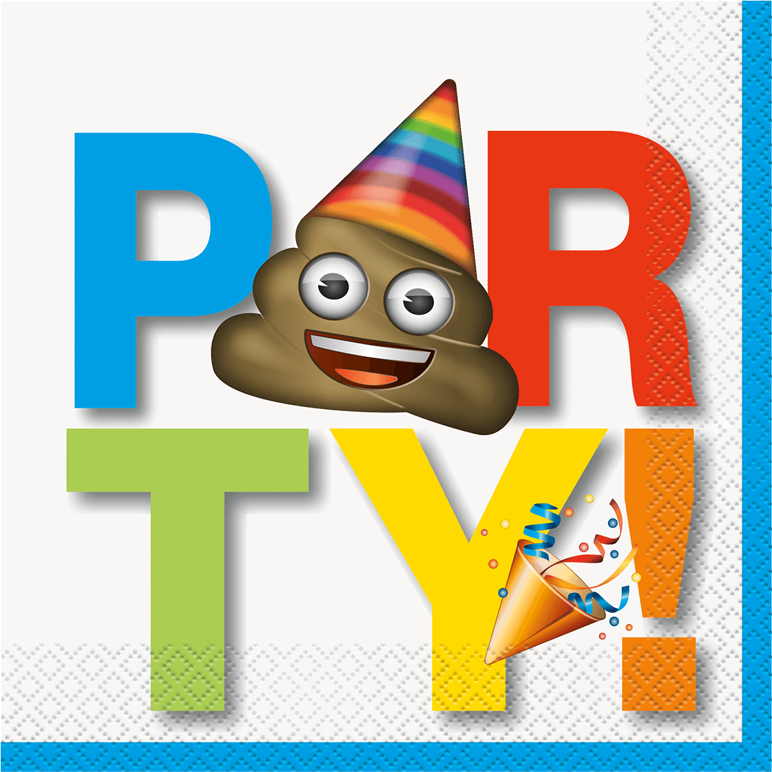 Emoji Napkin - Poop Emoji Emoji Clipart Birthday - Png Download (1400x1400), Png Download