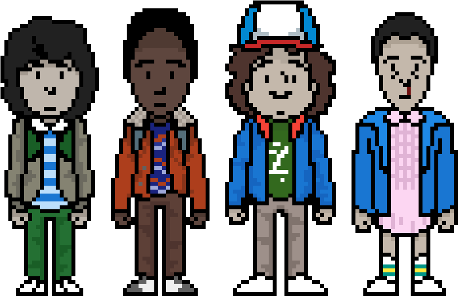 Mike, Lucas, Dustin, And Eleven - Eleven Clipart (1080x744), Png Download