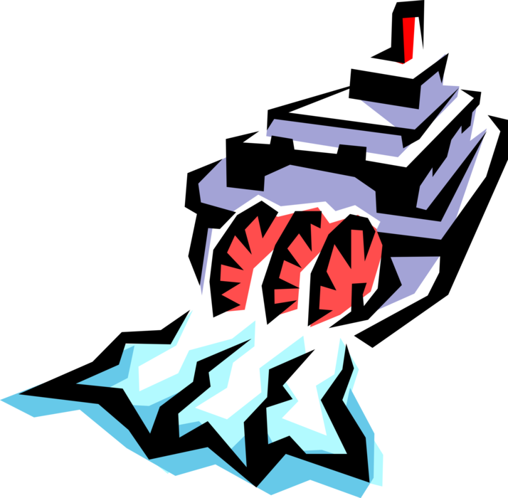 Vector Illustration Of Mississippi Paddleboat Or Paddle Clipart (714x700), Png Download