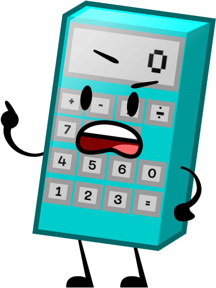 Calculator - Inanimate Objects 3 Recommended Characters Clipart (772x1004), Png Download