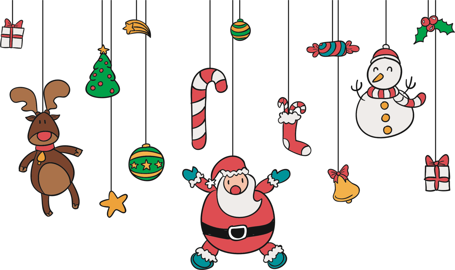 Standard Santa - Christmas Elf: Christmas Stories, Christmas Coloring Clipart (1500x891), Png Download