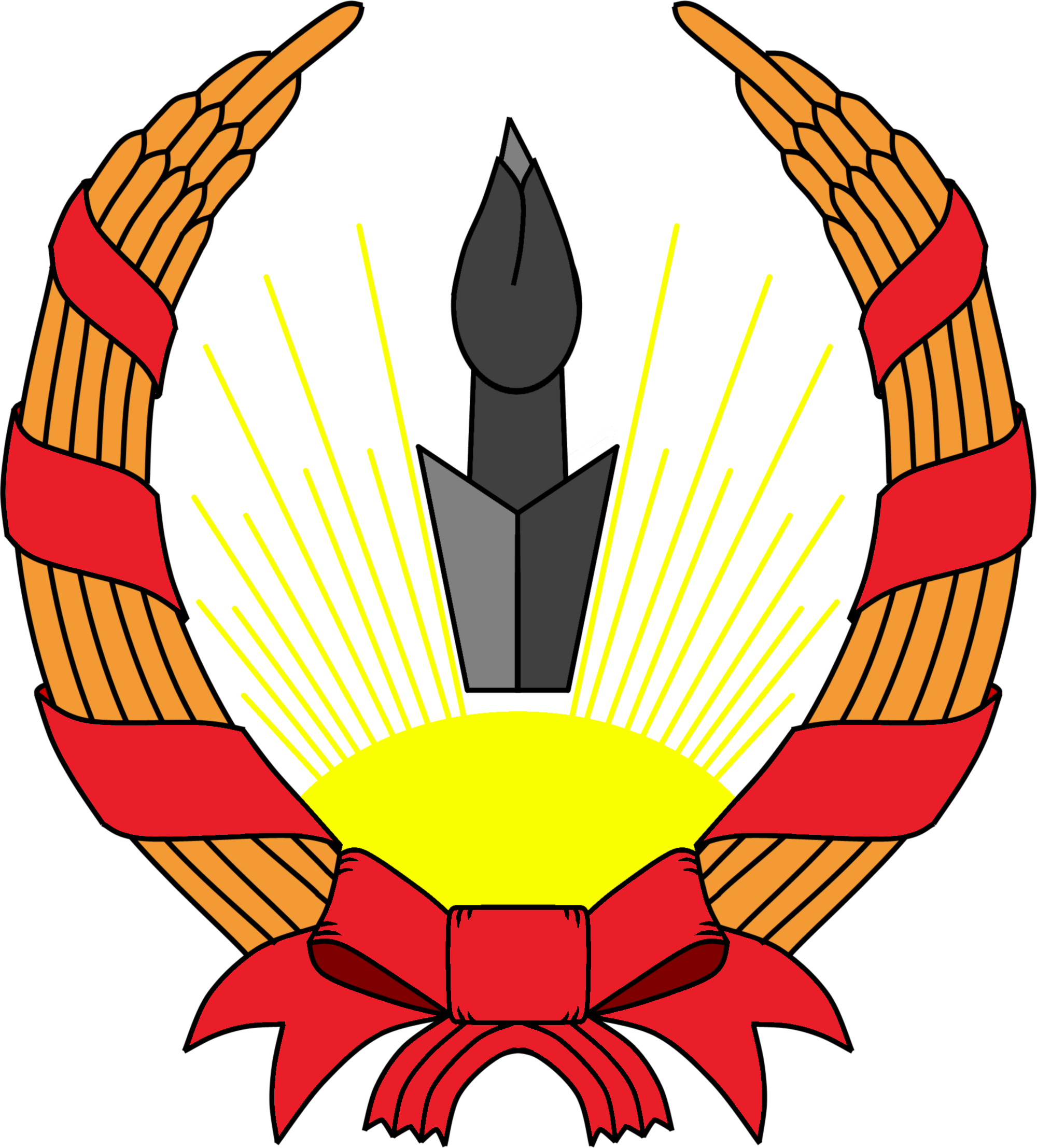 Coa Of The Republic Of Mahabad - Kurdystan Godło Clipart (2000x2214), Png Download
