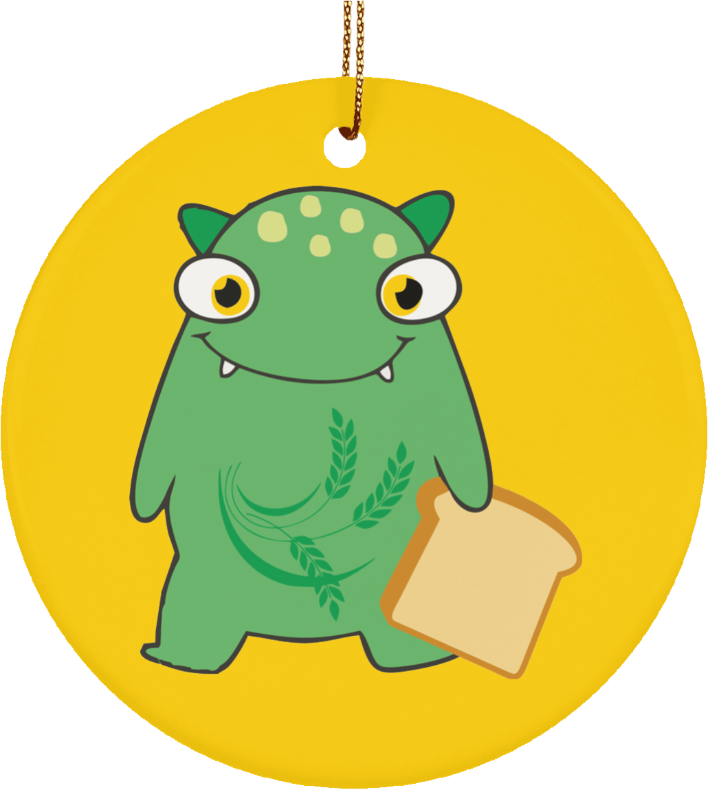 Celiac Disease Monster Ceramic Circle Ornament - Celiac Disease Clipart (1155x1155), Png Download