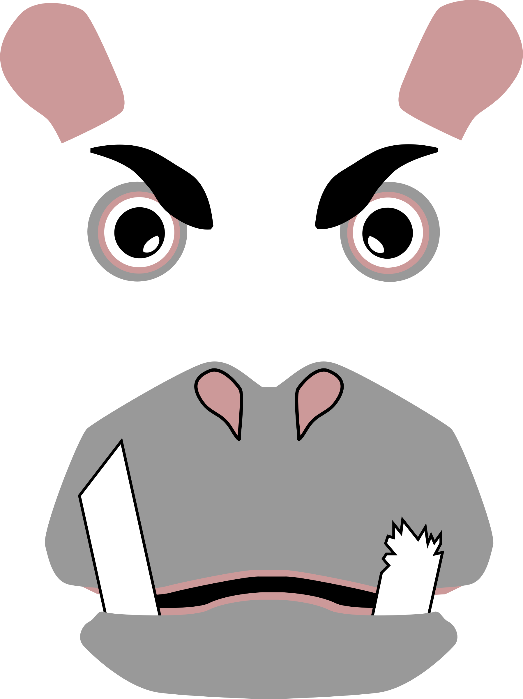 Hippo Clipart (1796x2400), Png Download