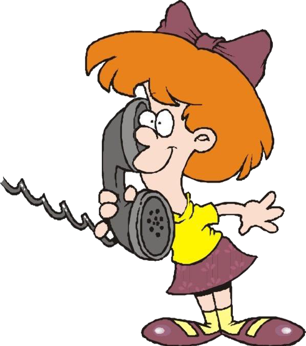 Jpg Freeuse Download Call Conversation Girl Clip Art - Png Download (598x678), Png Download