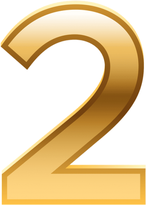 Download Number Two Golden Clipart Png Photo Transparent Png (480x673), Png Download