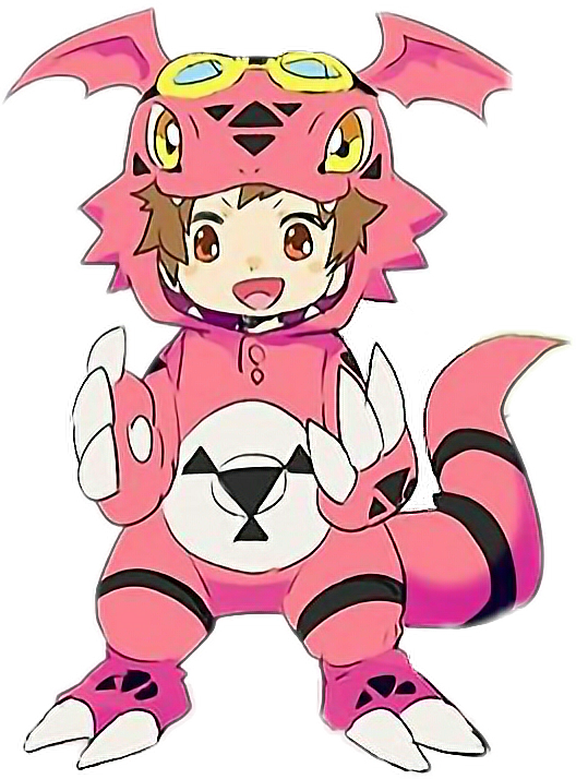 Digimon Tamers Takato Guilmon Kawaii Japan Freetoedit Clipart (528x714), Png Download