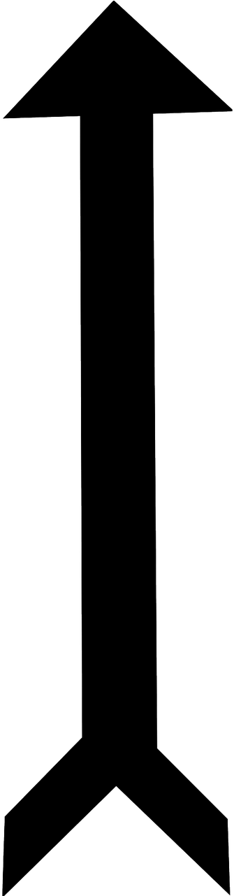 Arrow Up North Direction Black Png Image Clipart (640x1280), Png Download