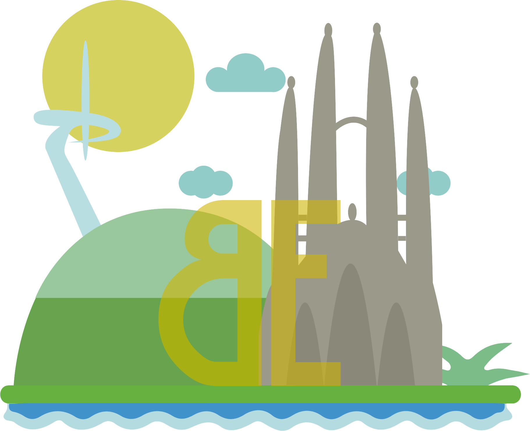 Barcelona, Catalonia's Capital, Is A Mediterranean Clipart (1821x1482), Png Download