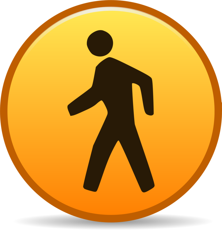 Traffic Sign Pedestrian Crossing Stop Sign Clipart (725x750), Png Download