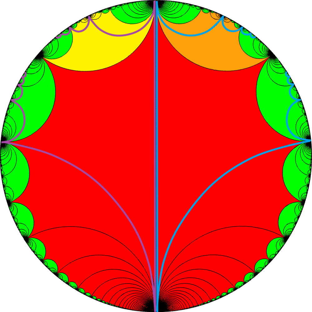 Compound Of Two Half Infinite Order Apeirogonal Tiling Clipart (1000x1000), Png Download