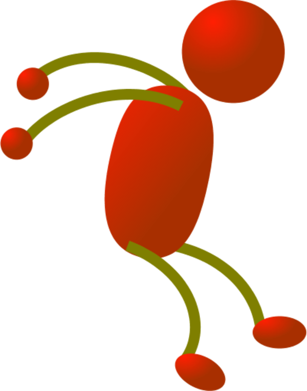 Stick Figure Man Jumping Vector Clip Art - Png Download (600x763), Png Download