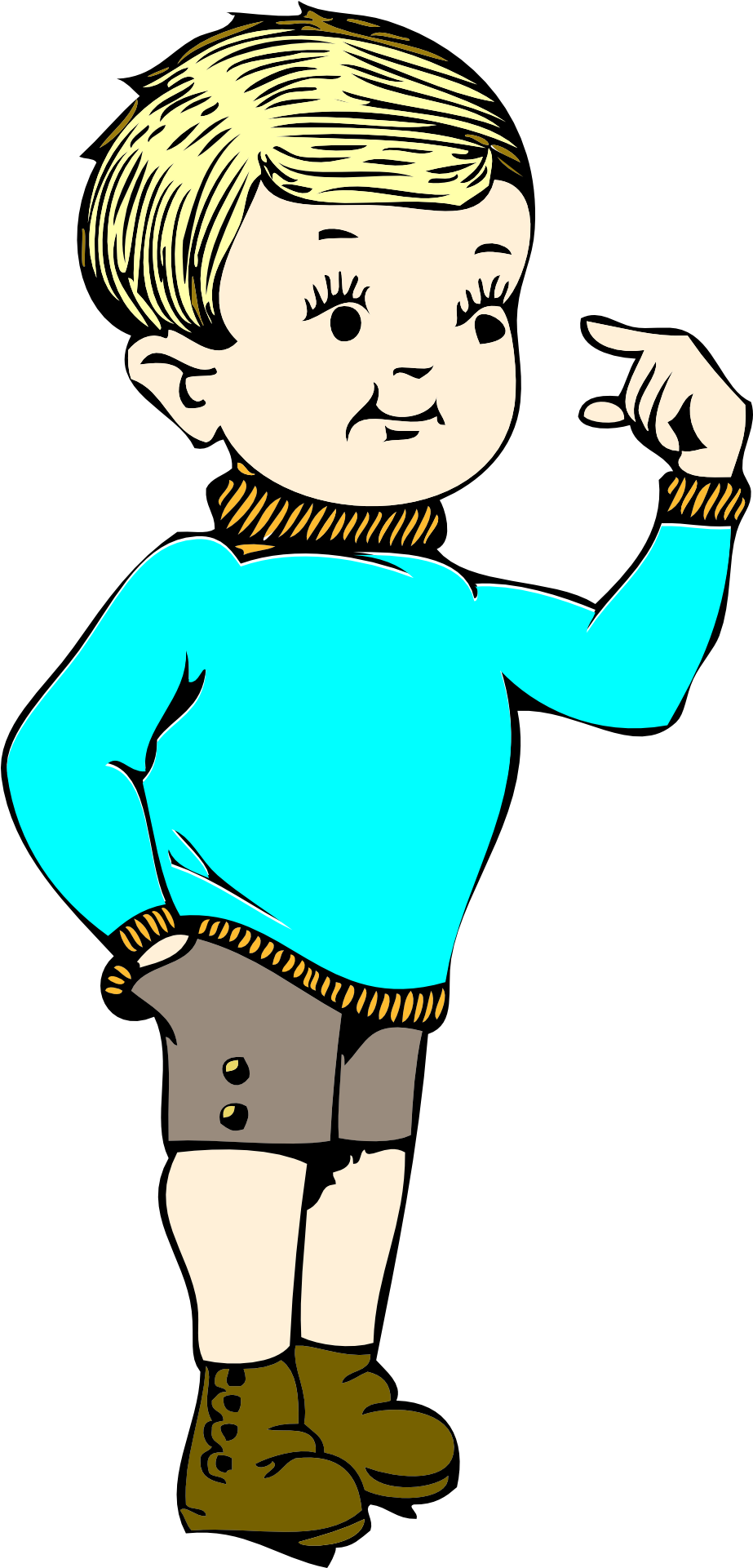 Fun Clipart Of Two Small Boys - Png Download (960x1920), Png Download