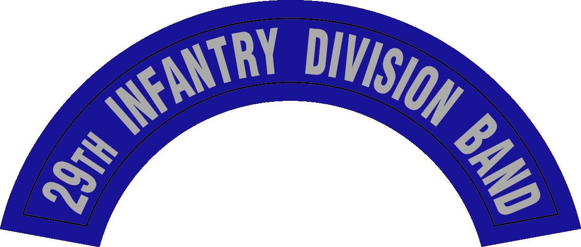 Us Army 29th Inf Div Band Tab Clipart (1190x507), Png Download