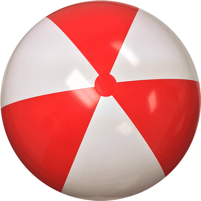 48'' Red & White Beach Balls Clipart (750x750), Png Download