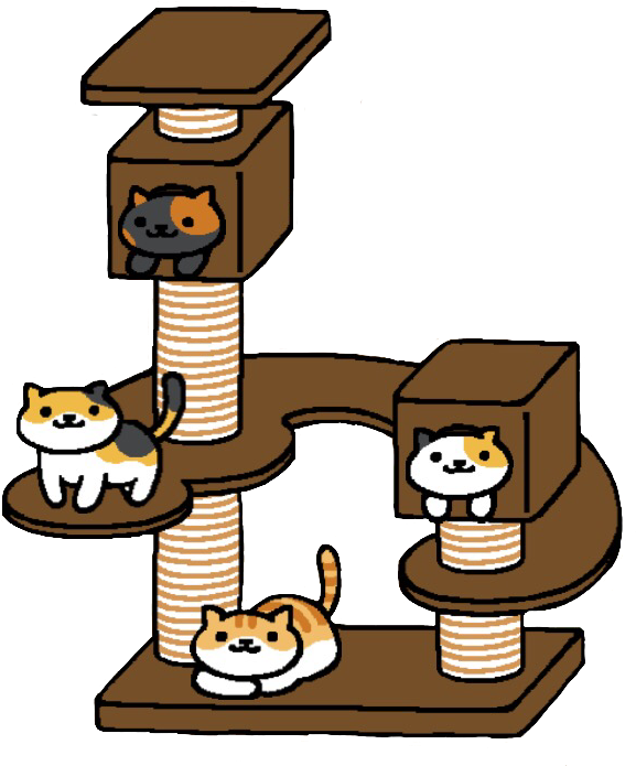 Sunny, Callie, Pumpkin, And Bandit On The Cat Metropolis Clipart (614x715), Png Download