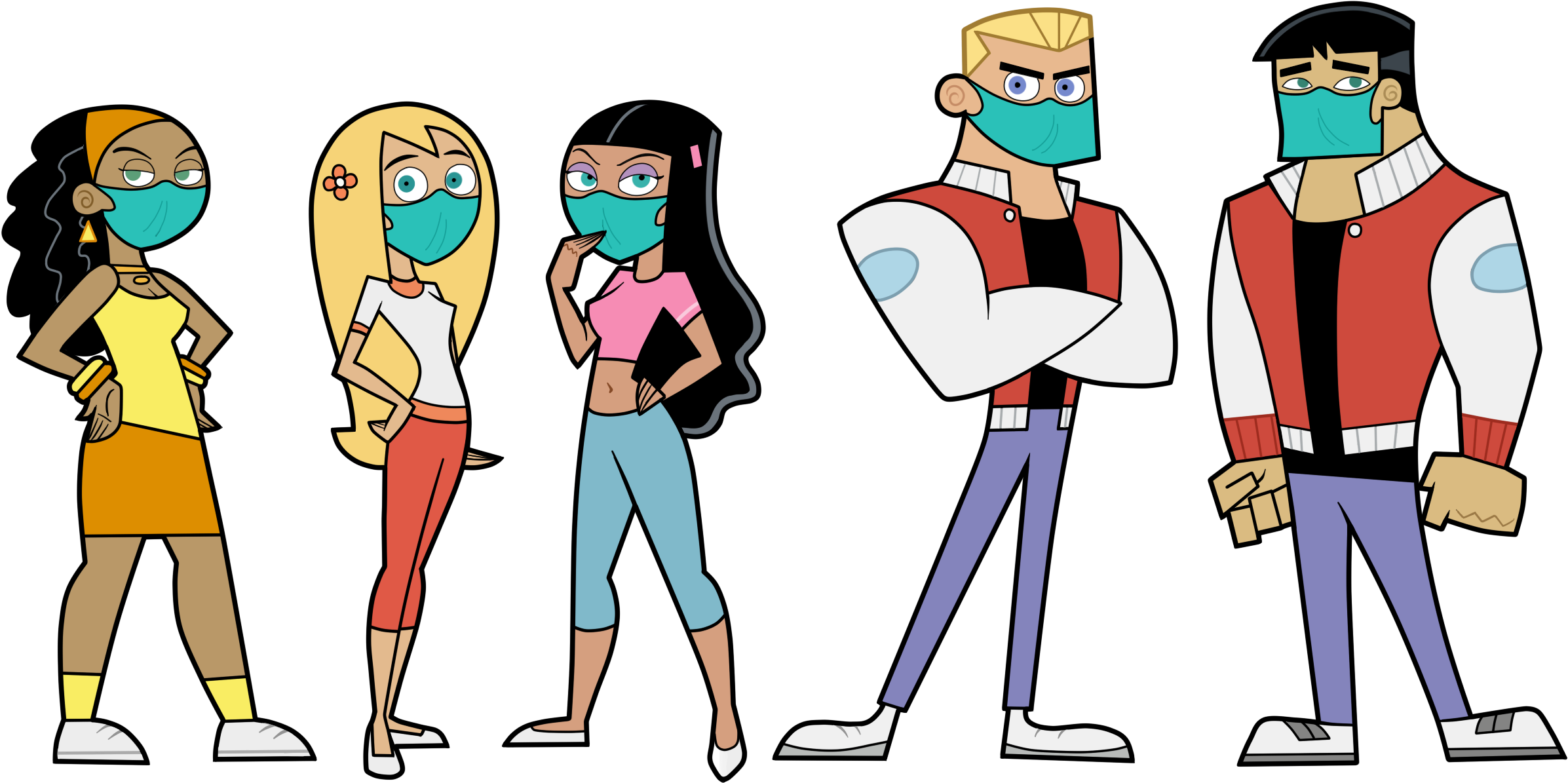 Image Library Phantom Team In Surgical Masks By Juliefan Clipart (2500x1255), Png Download