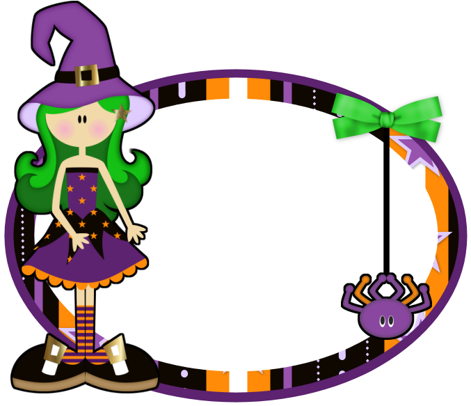 Halloween Frameshalloween Iiholidays Halloweenclipartwitches - Png Download (700x700), Png Download