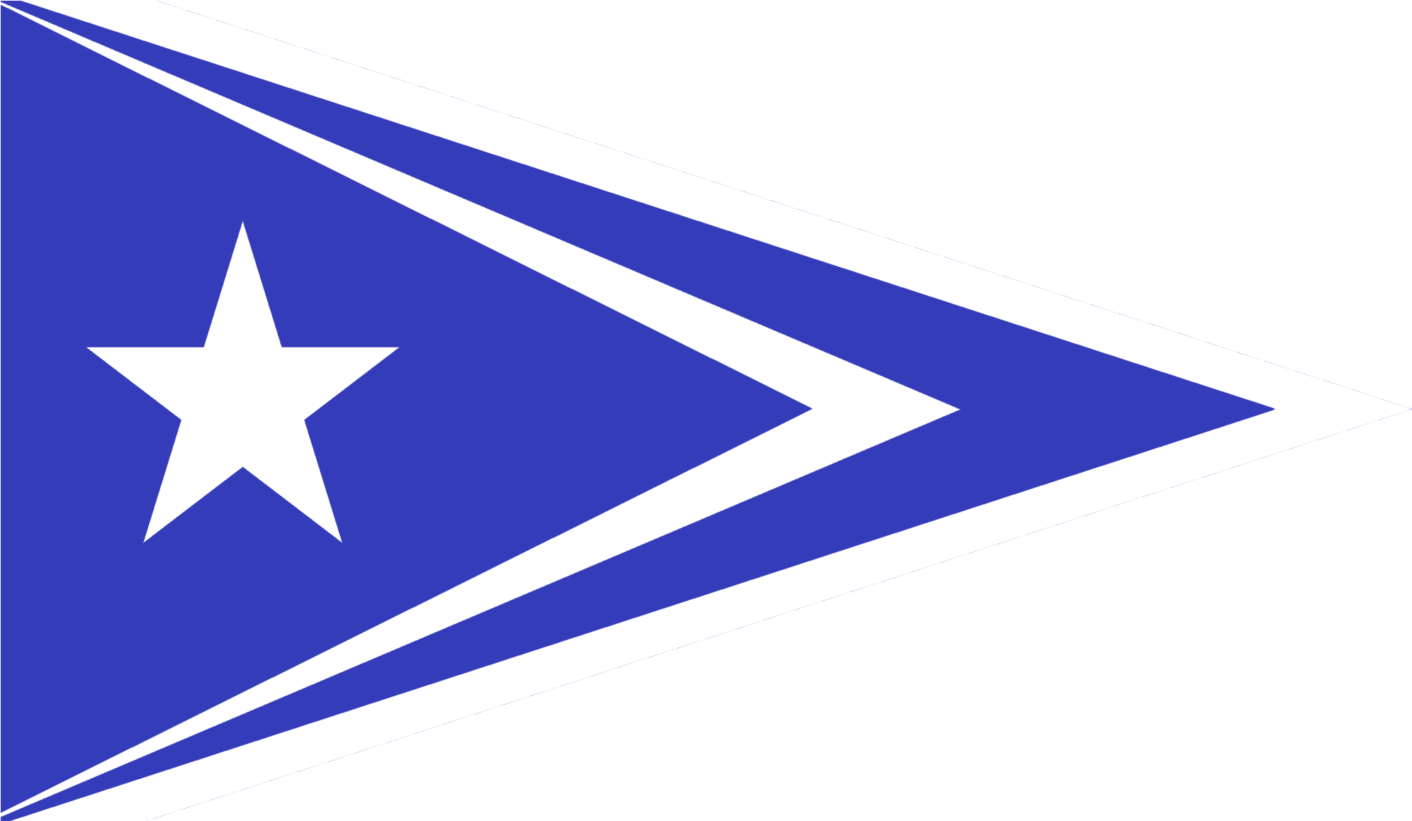 Ocblue Pennant Clipart (2000x1157), Png Download