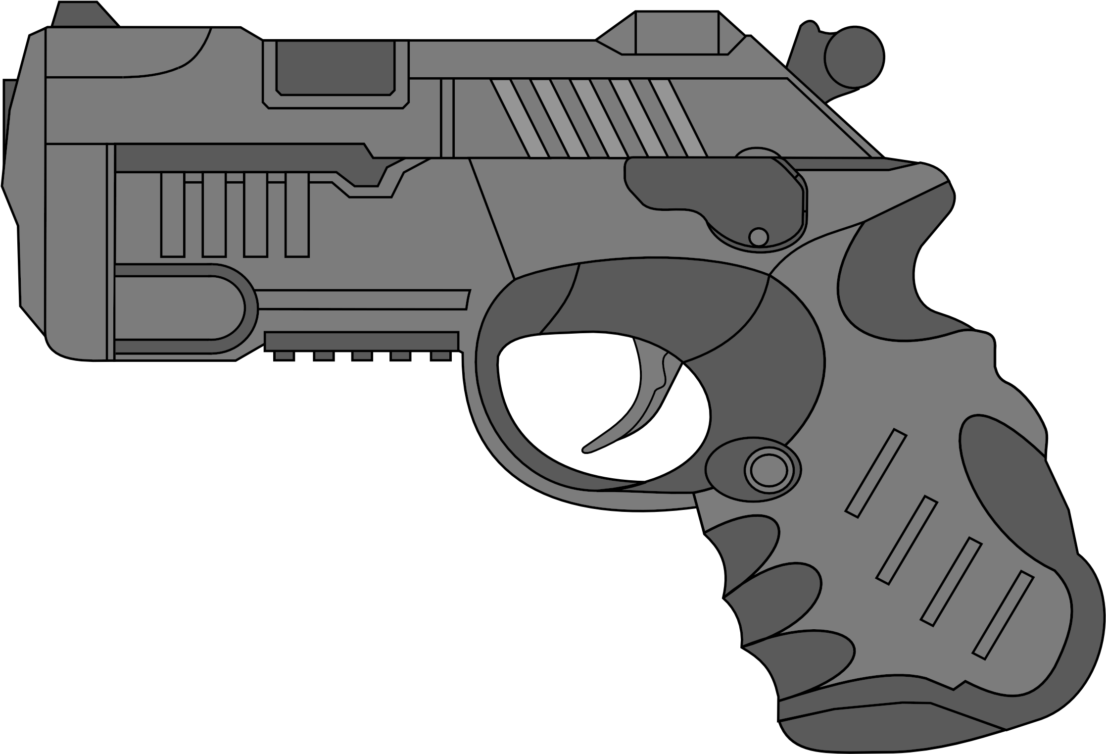 Graphic Library Library Pistol Clipart The Outsider - Png Download (2400x1700), Png Download