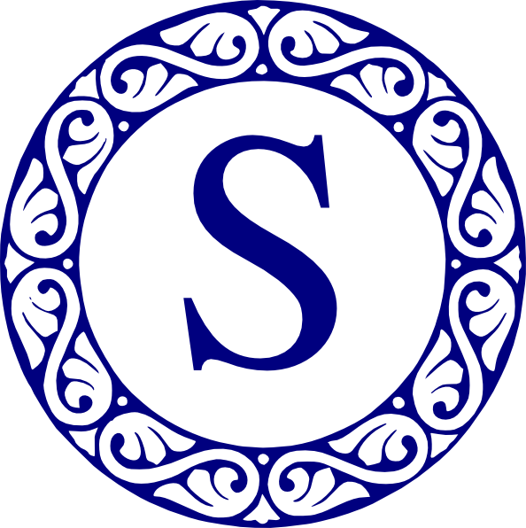 Monogram Clip Art At Clker - Png Download (594x596), Png Download