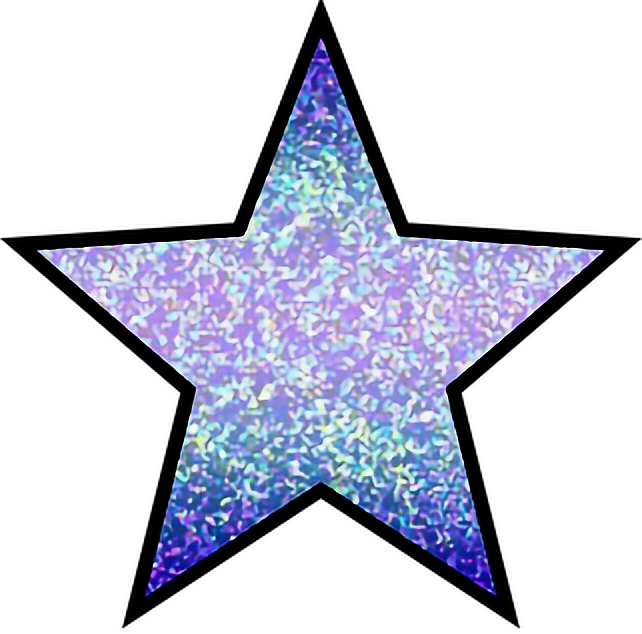 Stars Glitter Blue Stickers Freetoedit Clipart (642x634), Png Download