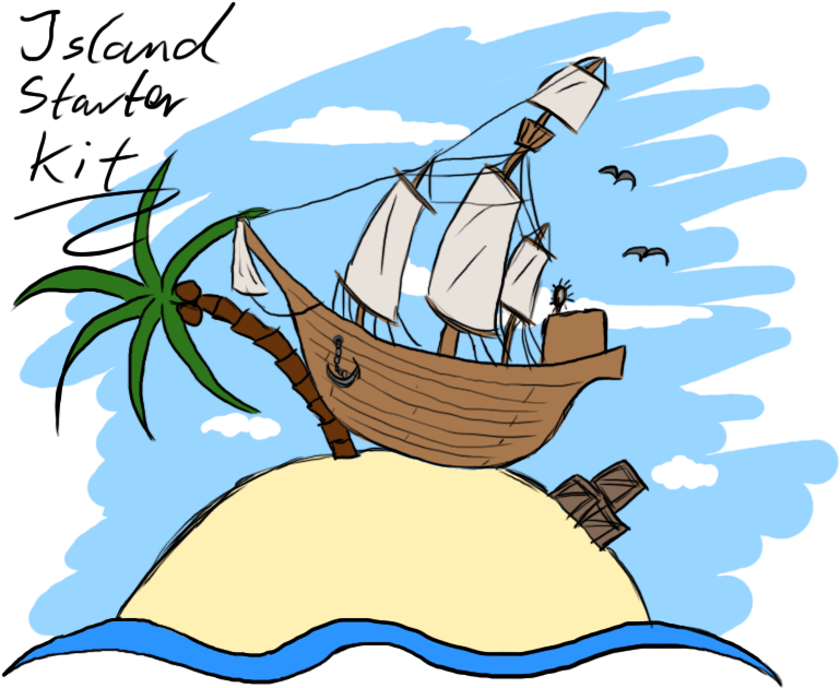 Closed Island Starter Kit Clipart (800x656), Png Download