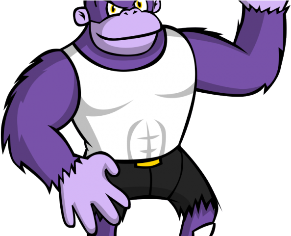 Gorilla Clipart Purple - Png Download (640x480), Png Download
