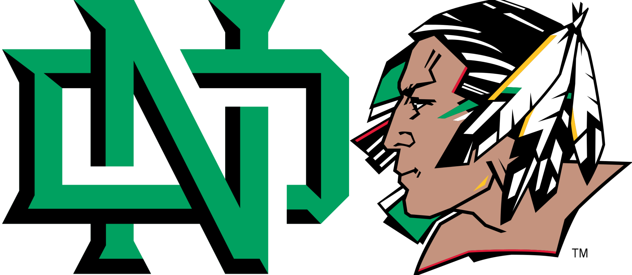 North Dakota Interlocking Sioux Combo Clipart (2178x951), Png Download