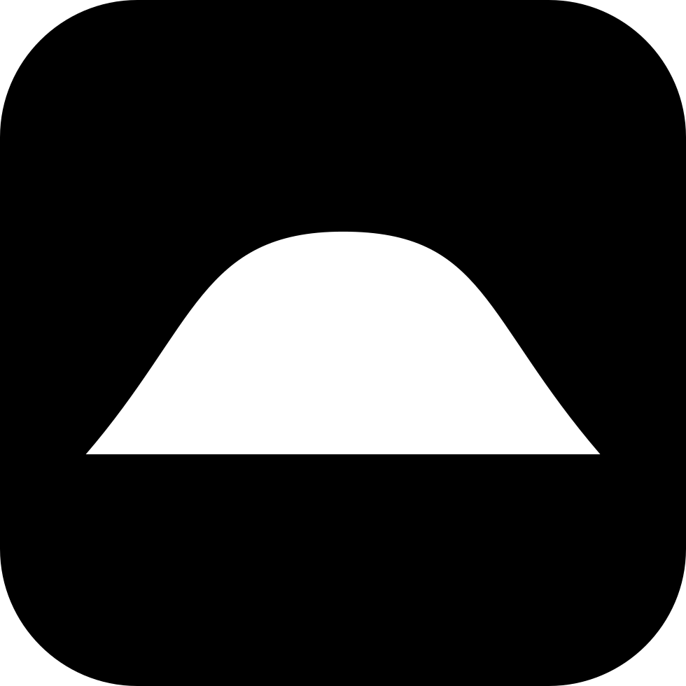 Hill On A Black Square Background Comments Clipart (980x980), Png Download