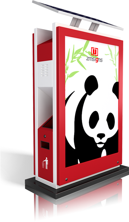 Trash Bin Advertising Light Box Clipart (514x720), Png Download