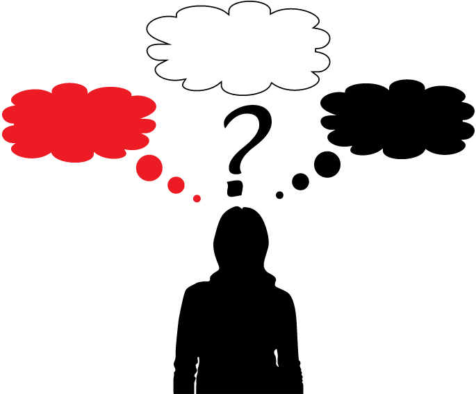 Woman-wondering - Clipart (792x612), Png Download