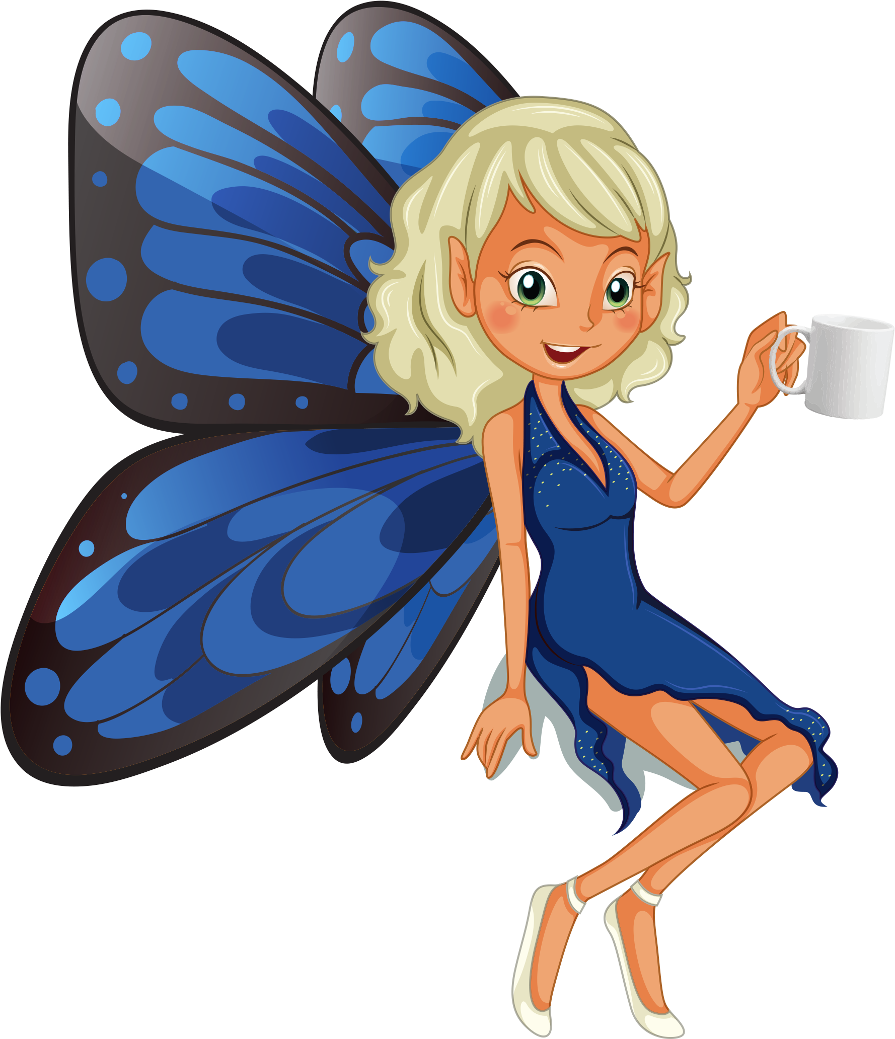 Fairy Flipped Clipart (2400x2400), Png Download
