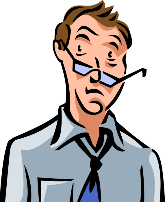 Vector Illustration Of Frustrated Businessman Put Through Clipart (571x700), Png Download