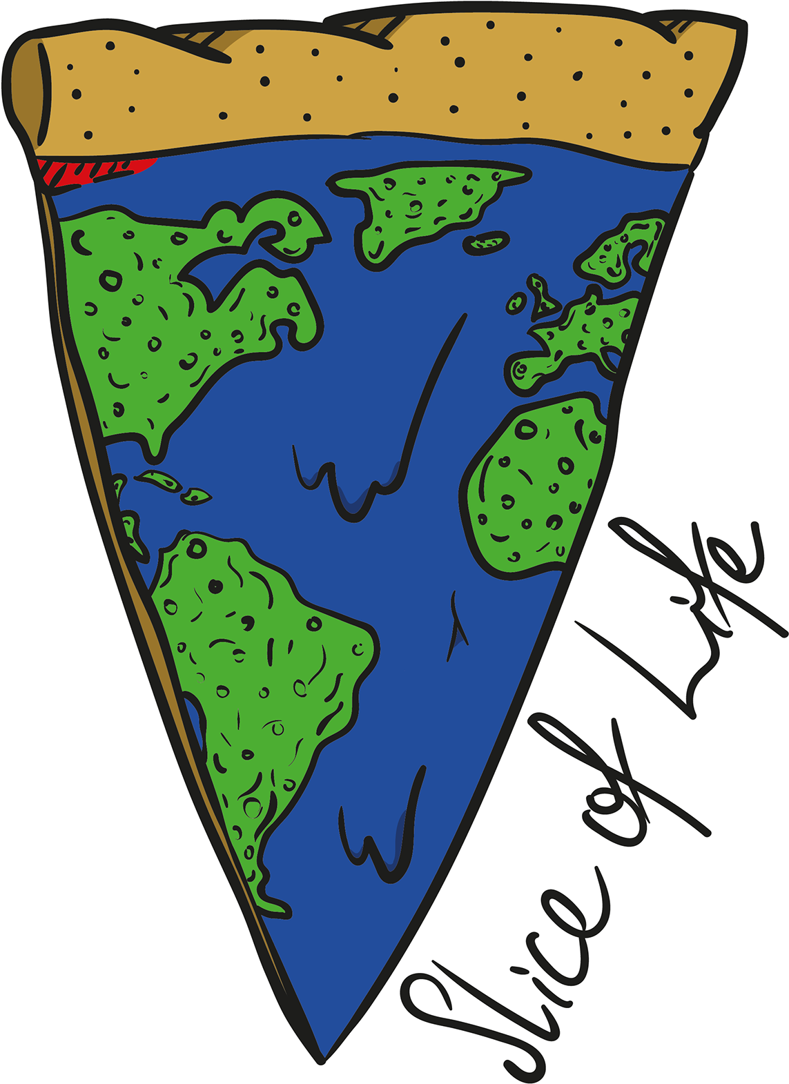 The Logo Has Its Toppings Show A Slice Of The World Clipart (1400x1980), Png Download