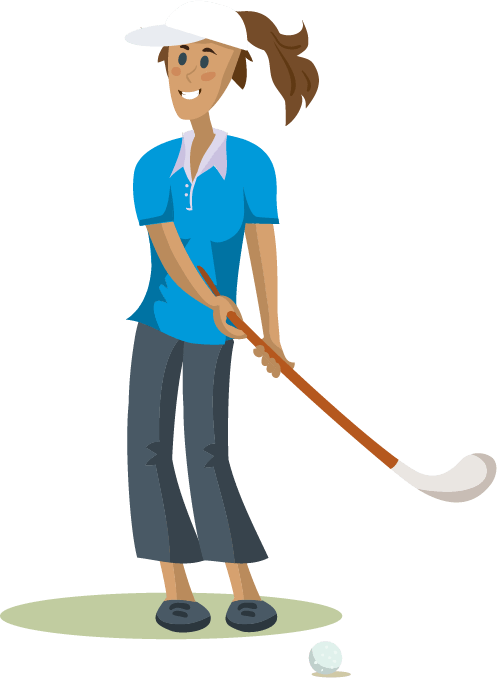She May Not Golf As Much As She'd Like, However, Because Clipart (497x678), Png Download