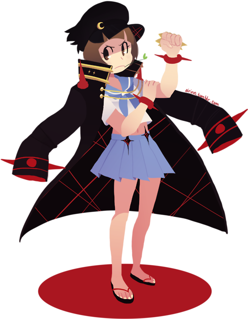 Mako Mankanshoku Ryuko Matoi Tsumugu Kinagase Clothing Clipart (500x688), Png Download