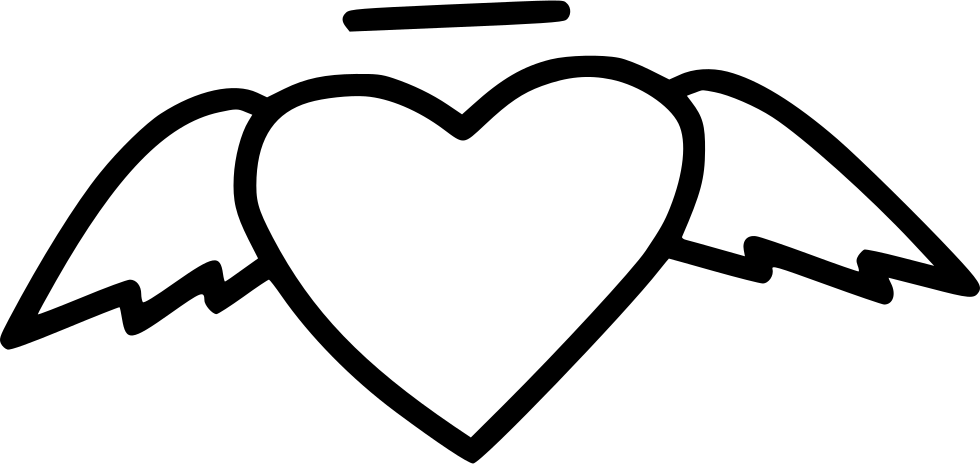 Angel Cupid Heart Day Comments Clipart (980x464), Png Download