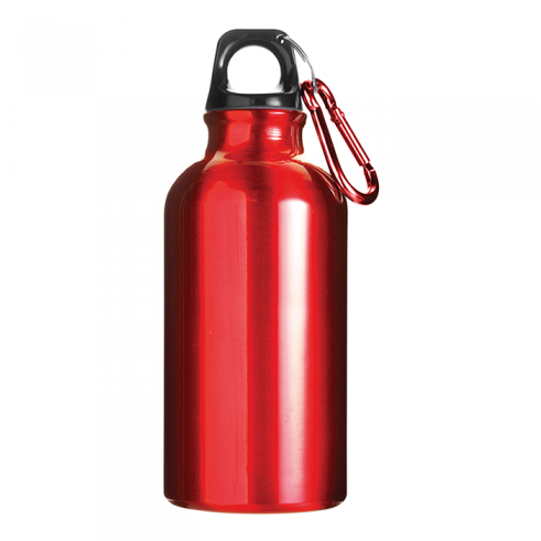 400 Ml Aluminium Water Bottle With Carabiner Clip - Png Download (700x490), Png Download