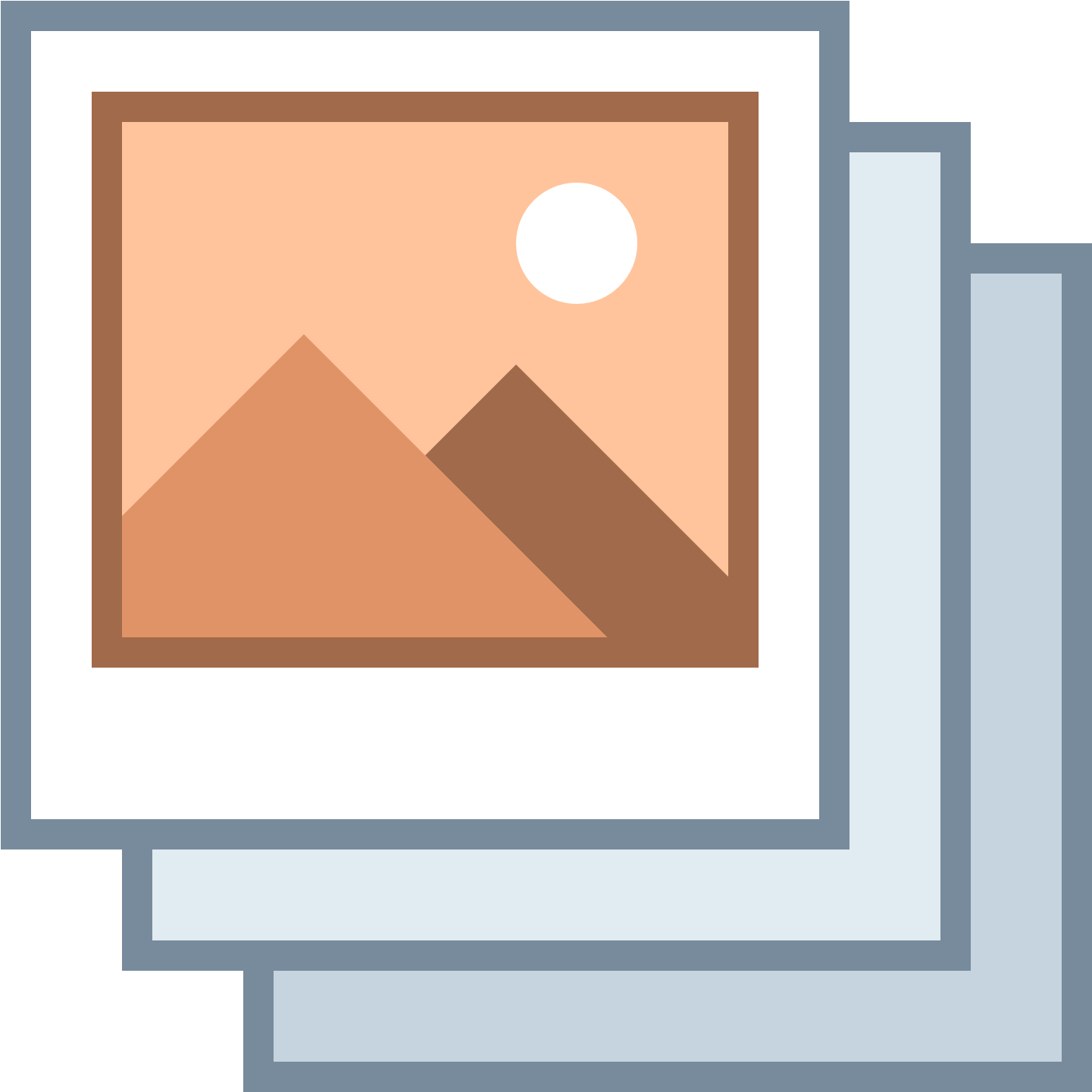 Stack Of Photos Icon Clipart (1600x1600), Png Download