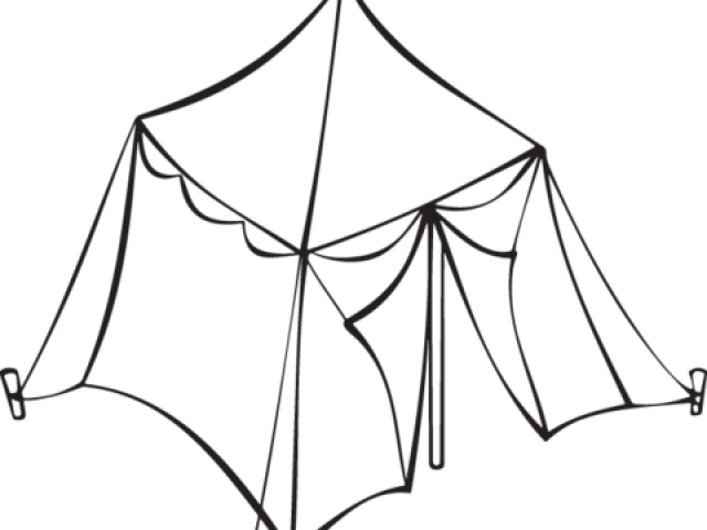 Tent Clipart Line Drawing - Png Download (640x480), Png Download