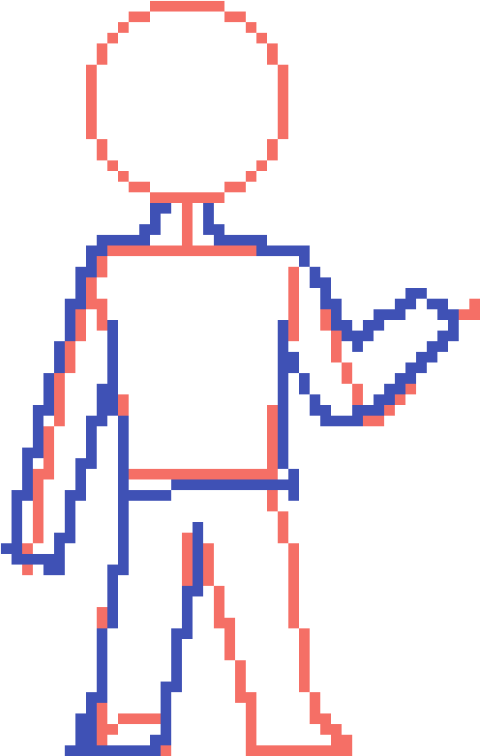 Pixel Person Draft Clipart (1200x1200), Png Download