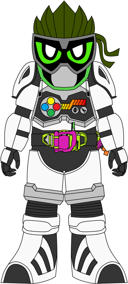 Vector Royalty Free Kamen Rider Stealth Gamer Lv By Clipart (606x1317), Png Download