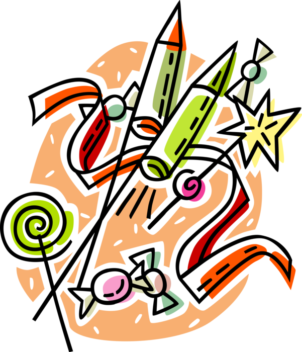 Vector Illustration Of Independence Day 4th Fourth Clipart (601x700), Png Download