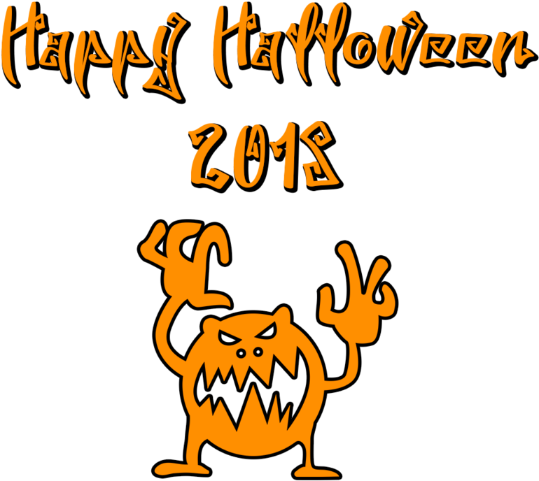 Happy Halloween 2018 Scary Font Monster Clipart (800x800), Png Download
