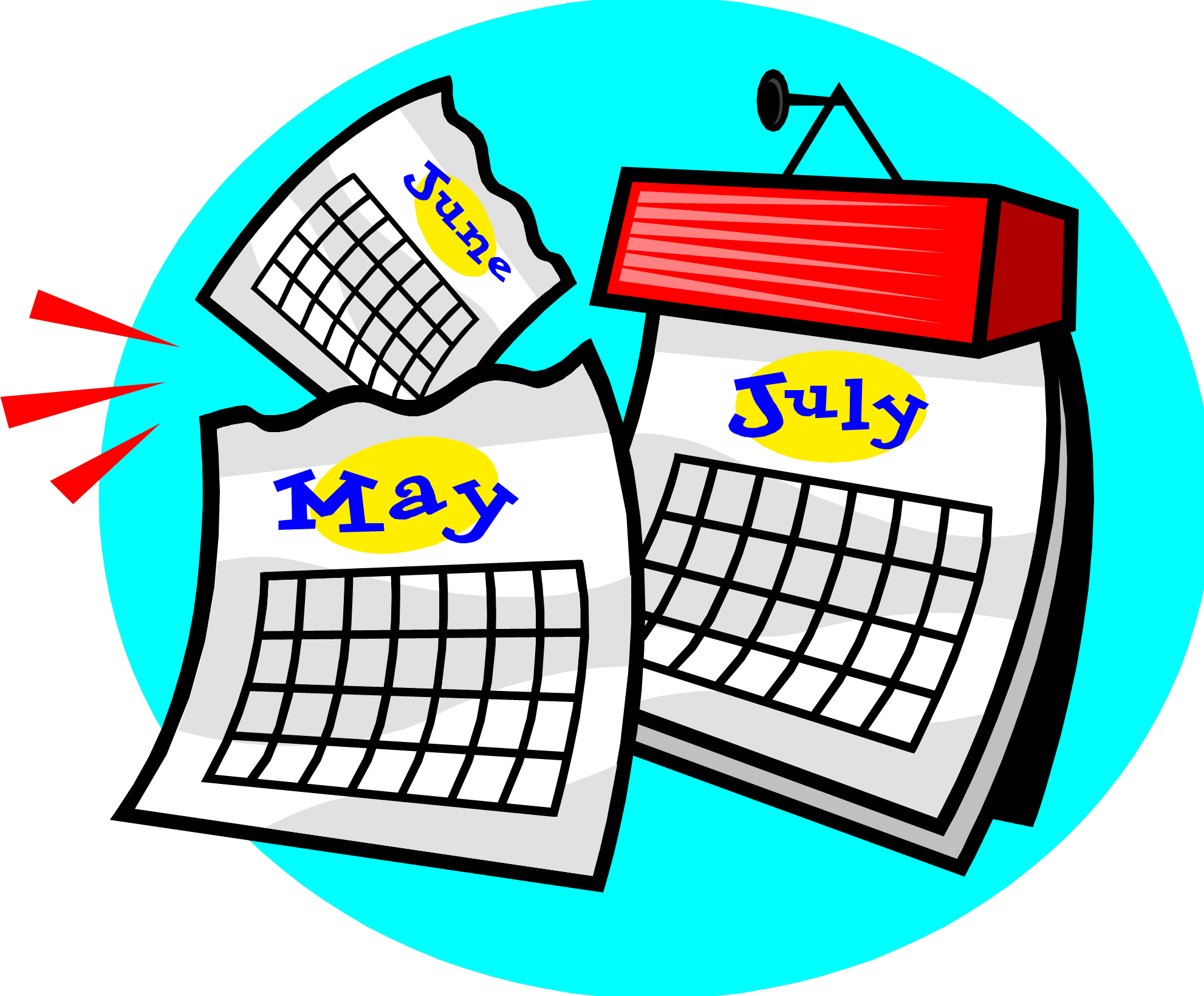 Calender Months Passing Clipart (1982x1639), Png Download