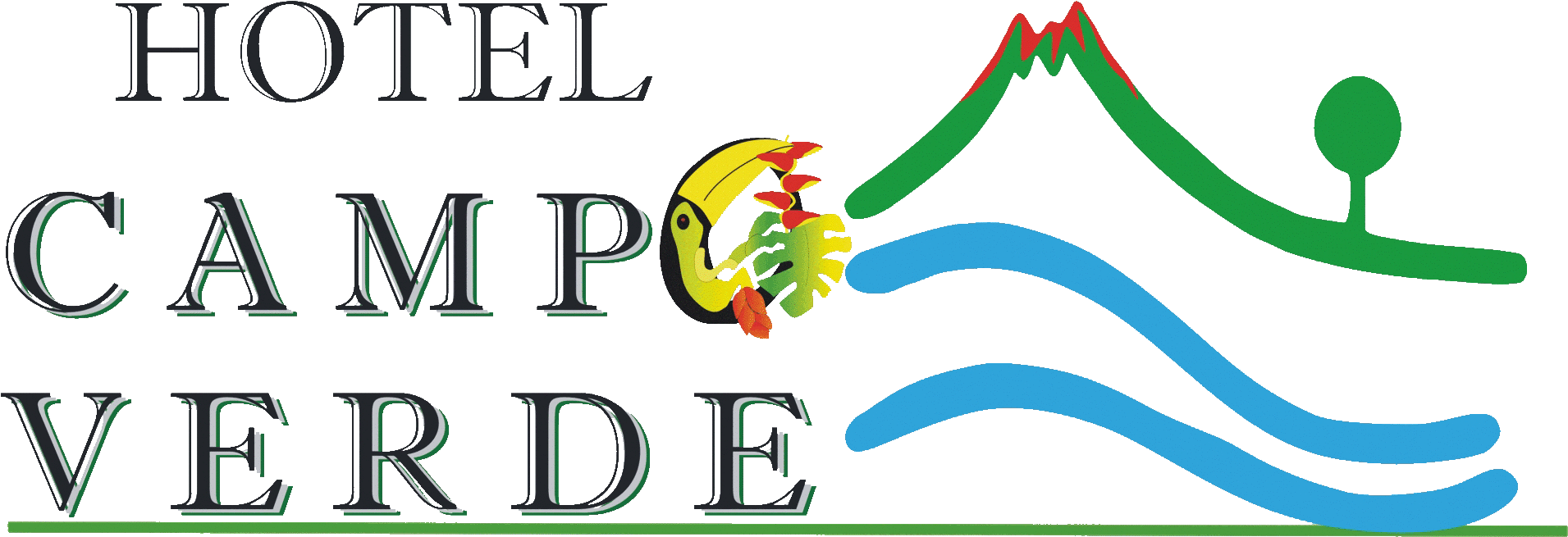 Hotel Campo Verde Logo Clipart (1938x726), Png Download